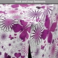 thumbnail image 4 of Butterfly Dog Crate Cover, Flora and Fauna Image with Contrast Colors Hand Drawn Natural Pattern Vintage, Easy to Use Pet Kennel Cover for Dogs, 35" x 23" x 27", Purple White, by Ambesonne, 4 of 6
