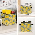 thumbnail image 7 of RATGDN Collapsible Fabric Cube Storage Bin with Double Handles for Living Room Bedroom Office Black - Yellow Lemon Leaf Light Purple, 7 of 7