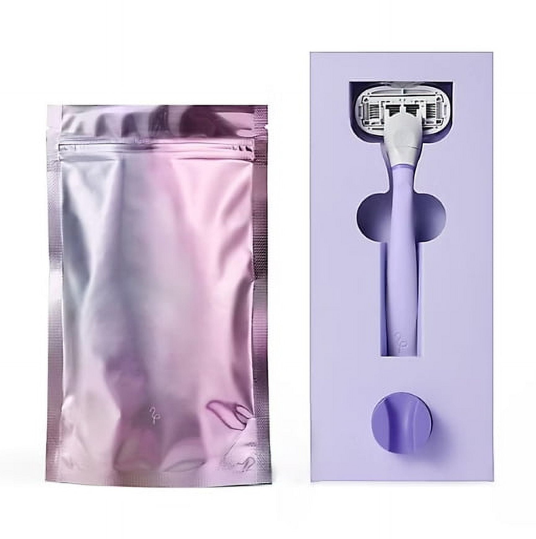 Flamingo Women's Razor Shaving Kit, 1 Handle, 11 Razor Blade Refills, 1 Shower Holder - Lilac