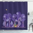 thumbnail image 1 of Ambesonne Colorful Shower Curtain, Night at Campsite Scene, 69"Wx70"L, Dark Purple Lilac Violet, 1 of 3