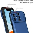 thumbnail image 5 of for iPhone 11 Case with Slide Camera Cover, ArmourSilicone TPU Bumper Tough PC Cover with Bulit in Kickstand, Military Shockproof Absorption Protective Cell Phone Case for iPhone 11 Blue, 5 of 7