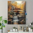 thumbnail image 4 of Autumn Waterfall House Canvas Print/Wall Art， Perfect for Living Room， Bedroom， Office， Bathroom， and Dining Room Decoration., 4 of 8
