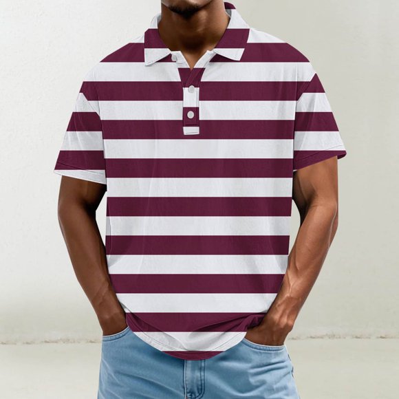 Blusa y camisa de manga corta con cuello vuelto para hombre, informal, de moda, de color liso, con botones, solapa y hebilla de gancho, camiseta de manga corta de poliéster para hombre.