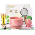 thumbnail image 1 of Set de batidores para matcha TEANAGOO, 7 unidades, cerámica rosa, 510 ml, 1 of 8