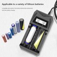 thumbnail image 4 of Cargador batería multifuncional doble con pantalla ventana enfriamiento adecuado para batería litio recargable 18650 4 2 V batería NI-MH AA/AAA 1 2 V universal [interfaz USB doble ranura], 4 of 9