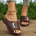 thumbnail image 5 of Mostsola Womens Sandals Platform Soft Sole Slippers Open Toe Hollow out Slip on Shoes Comfort Slides, 5 of 5
