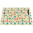thumbnail image 2 of Mid Century Fifties Modern Atomic Retro Placemats Set of 4 Yellow Kitchen Table Mats for Dining Farmhouse Holiday Home Decor Linen Washable Place Mats 12"x18", 2 of 6