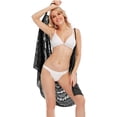 thumbnail image 4 of SAYFUT Swimsuit Cover Ups for Women Beach Wrap Dresses Sexy Backless Lace Hollowed-Out Plus Size Skirt Swimwear Bikini Cover-ups, 4 of 8