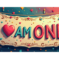 thumbnail image 4 of Watercolor Style Banner with Roses and Hearts I AM ONE Theme Backdrop Decorations for First Birthday Party Photography Props Party Decor Backgrounds, 4 of 4