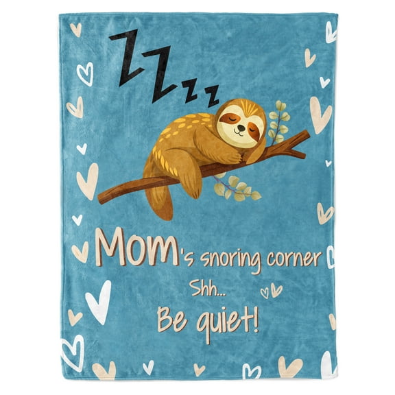 HiiKaa Blanket Gifts for Mom,Mom Gifts from Daughter or Son, Mom Birthday Gifts,Mom Presents for Christmas,Mothers Day, Valentine's Day,Fluffy Blanket for Mom,Mommy,50 x 60 in,Blue