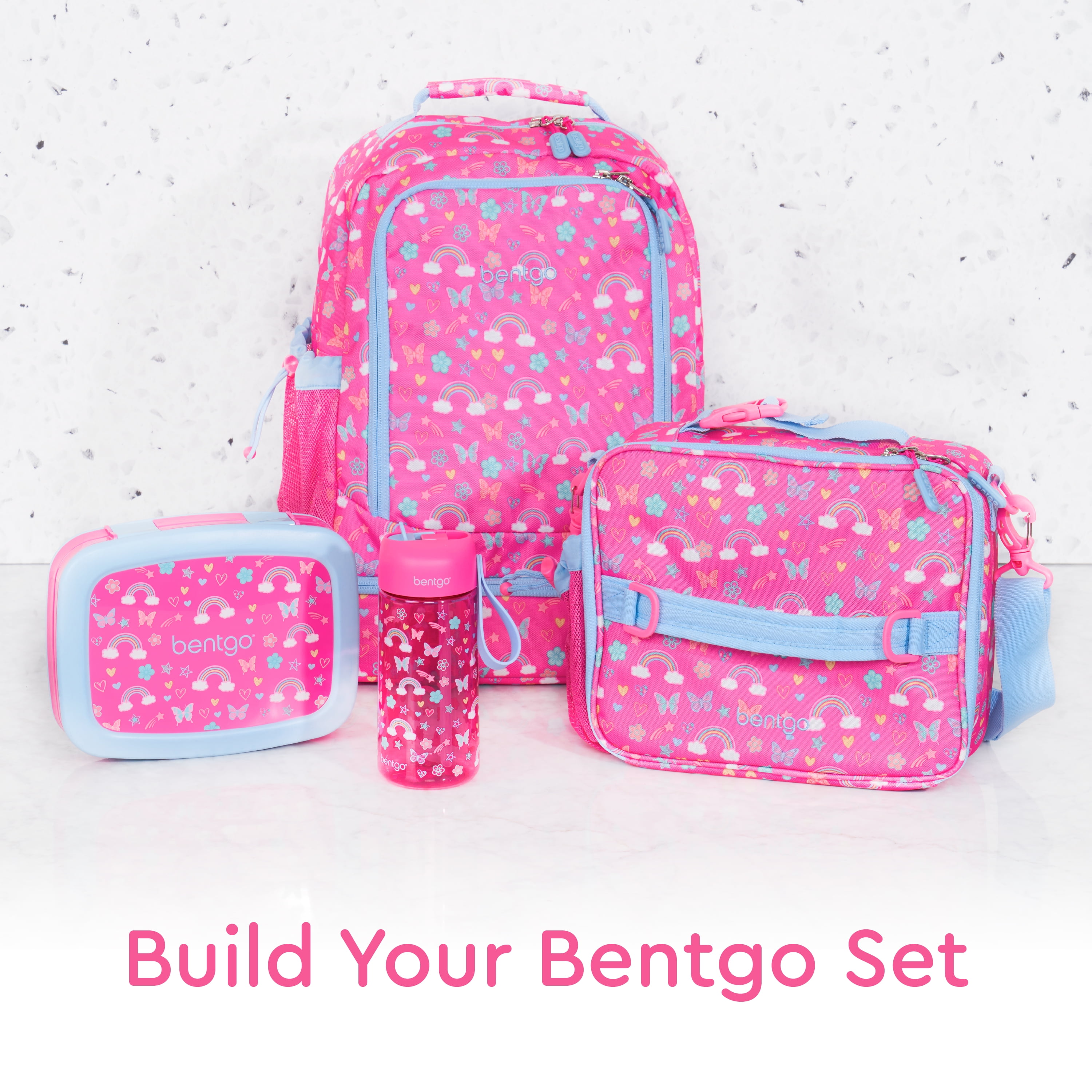  Bentgo® Kids Lunch Bag Set Water Bottle - New & Improved 2023  (Shark): Home & Kitchen