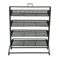 thumbnail image 5 of 4 Tiers Display Rack Stand Iron Retail Snacks Food Candy Shelf Organizer Black, 5 of 23