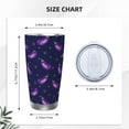 thumbnail image 4 of Daiia Eggplant Printed 20oz Insulated Coffee Cup with Straw Topper, Fully Spill Proof Travel Coffee Mug, Stainless Steel Tumbler for Work Home Outdoor Car-Without Straw, 4 of 8