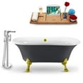 thumbnail image 7 of Tub, Faucet and Tray Set Streamline 60" Clawfoot NH860WH-CH-120, 7 of 7