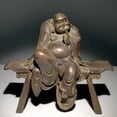 thumbnail image 2 of Antique items from rural areas, including replicas of Bodhidharma, Guanyin, benches, old bronze Buddha statues, and antique ornaments for collection., 2 of 4