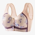 thumbnail image 2 of SROBPTY Womens Everyday Bras Floral Print Front Closure No Underwire Tank Top Support Brassiere for Daily Wear, 2 of 5