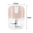 thumbnail image 4 of Mini picadora de ajo eléctrica: procesador de alimentos inalámbrico pequeño, mini picadora de ajo portátil, licuadora, picadora, resistente al agua, carga USB, para jengibre, cebolla, verduras,, 4 of 8