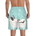 thumbnail image 3 of Disketp Men'S Swim Trunks Hawaiian Breathable Surf Beach Swimsuits Mesh Lining Beach Shorts With Pockets-French Bulldog Taking A Bath, 3 of 9