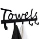 thumbnail image 1 of Ganchos para toallas Toalleros de baño Toallero y organizador Negro Arenado Montado en la pared 5 ganchos para puerta Inoxidable e impermeable para baño Organizador Toallas Batas Ropa Cocina Piscina, 1 of 4