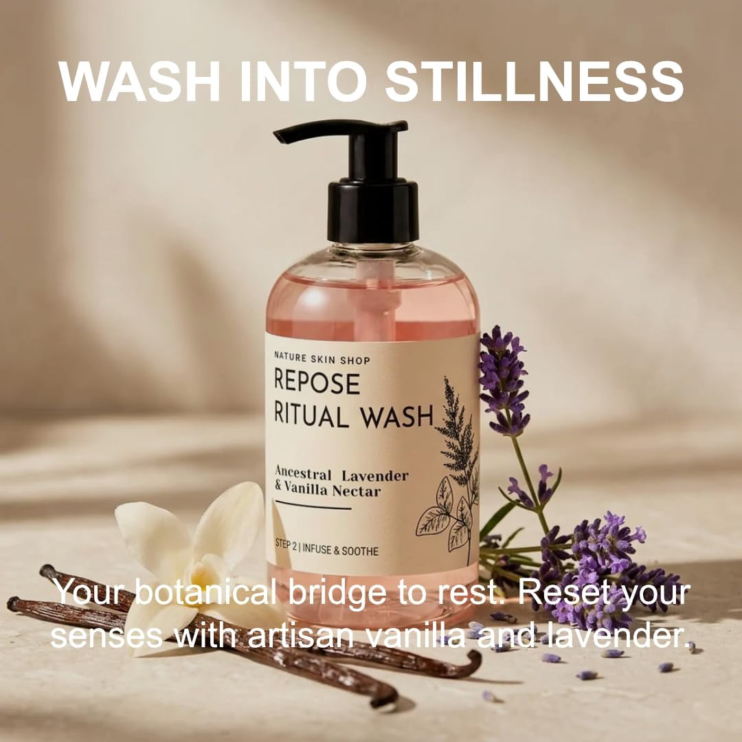 Nature Skin Shop Sleep Time Shower Gel Calming Nighttime Body Wash Sulfate Free 16 oz