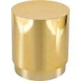 thumbnail image 2 of Meridian Furniture Jazzy Gold Stainless Steel Drum End Table, 2 of 7