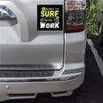 thumbnail image 2 of DistinctInk Custom Bumper Sticker - 8" x 8" Decorative Decal - Black Background - Born to Surf Forced to Work, 2 of 2