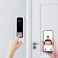 thumbnail image 1 of Timbre de puerta inalámbrico con video remoto inteligente, intercomunicador visual inteligente, visión nocturna HD, timbre de seguridad WiFi, adecuado para el hogar, apartamento, 1 of 5