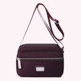 thumbnail image 5 of Bolso Bandolera Bolso del teléfono celular de las mujeres Multi-bolsillos Bolso de compras de nylon Bolso impermeable Satchel, 5 of 5