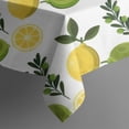 thumbnail image 5 of Yellow Lemon Fruits White Pattern Square Tablecloth,Waterproof Square Table Cover,Wipeable Spillproof Washable Table Cover for Home Kitchen Party Decor 52"x52"(132x132cm), 5 of 6
