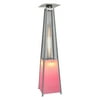 Hanover 7-Ft. 42,000 BTU Square Propane Patio Heater with Stainless Steel Frame and Multi-Color LED Lighted Base