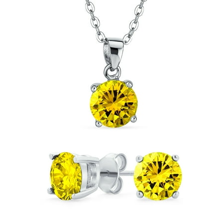 Bling Jewelry Womens Traditional Bridal Necklace Set with CZ Gemstone Earrings in Sterling Silver Bling Jewelry Womens Traditional Bridal Necklace Set with CZ Gemstone Earrings in Sterling Silver