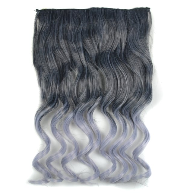 Clip Hair Wig Female Hair Extension Piece Color Gradient Five Clip Wig Piece Big Wave Long Curly Hair