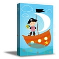 thumbnail image 1 of Awkward Styles Sailboat Canvas Decals Pirate Canvas Print Kids Room Wall Art Marine Picture Kids Play Room Wall Art Funny Pirates Art Newborn Baby Room Wall Decor Pirates Wallpapers Made in USA, 1 of 7