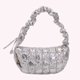 thumbnail image 5 of (FBA Quiere Doblar Los Productos) Nicho Nube Plisada Acolchada Ropa Algodón Burbujas Bolso Cruzado Ligero Un Hombro para Mujer 6080 (plata) Plata, 5 of 9