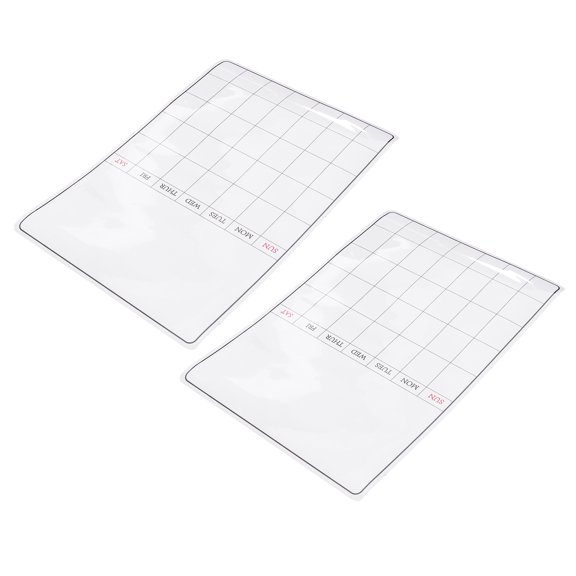 unbranded  2 Pcs Erasable Note Board Message Magnetic Weekly Planner Calendar for Fridge