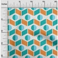 thumbnail image 2 of oneOone Georgette Viscose Sky Blue Fabric Geometric Sewing Material Print Fabric By The Yard 42 Inch Wide, 2 of 4