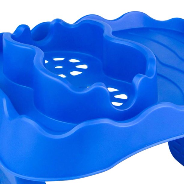 Portavasos inflable para piscina con orificio de drenaje ajustable (azul claro)