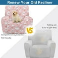 thumbnail image 3 of SCRAWLGOD Halloween Ghost Skull Pumpkin Pink Recliner Covers 4 Pieces Recliner Slipcovers Furniture Protector Dog Couch Recliner Cover with Pocket Washable Reclining Chair Protector for Pets, 3 of 7