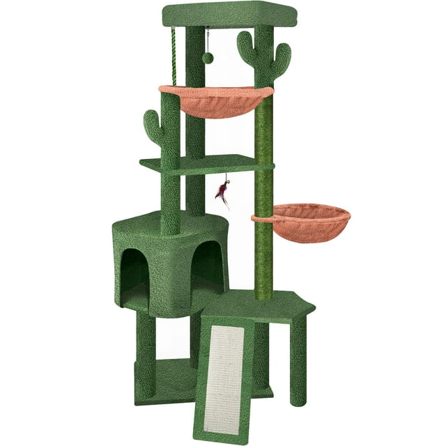 Árbol para Gatos Wang Xin de Cuatro Niveles Grande con Condo para Gatos y Hamacas