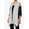 thumbnail image 3 of TheMogan Women's Long Vests Sleeveless Draped Lightweight Open Front Cardigan, 3 of 7