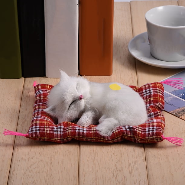 Muñeco de gato de simulación Jadeshay gato de peluche Negro y Blanco