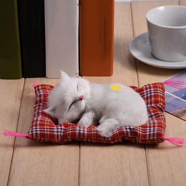 Muñeco de gato de simulación Jadeshay gato de peluche Negro y Blanco