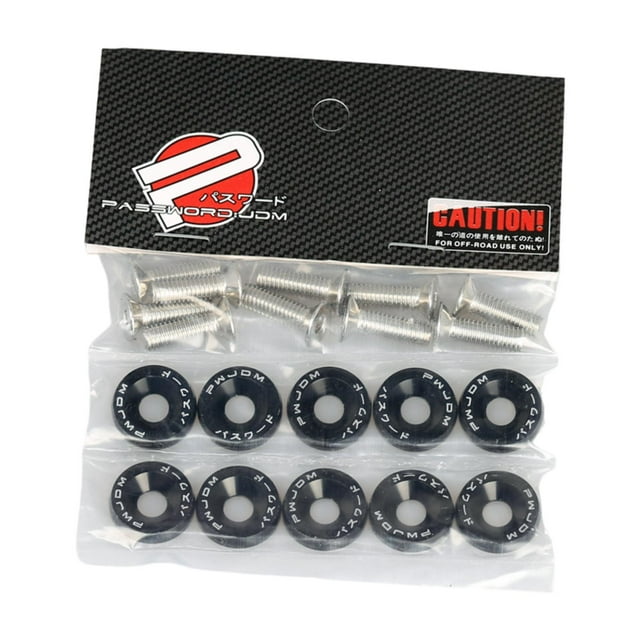 Wisewang M6 for Fender Washers Spare Part High Kit Black Dress Sturdy Engine Bay Reliability up Black