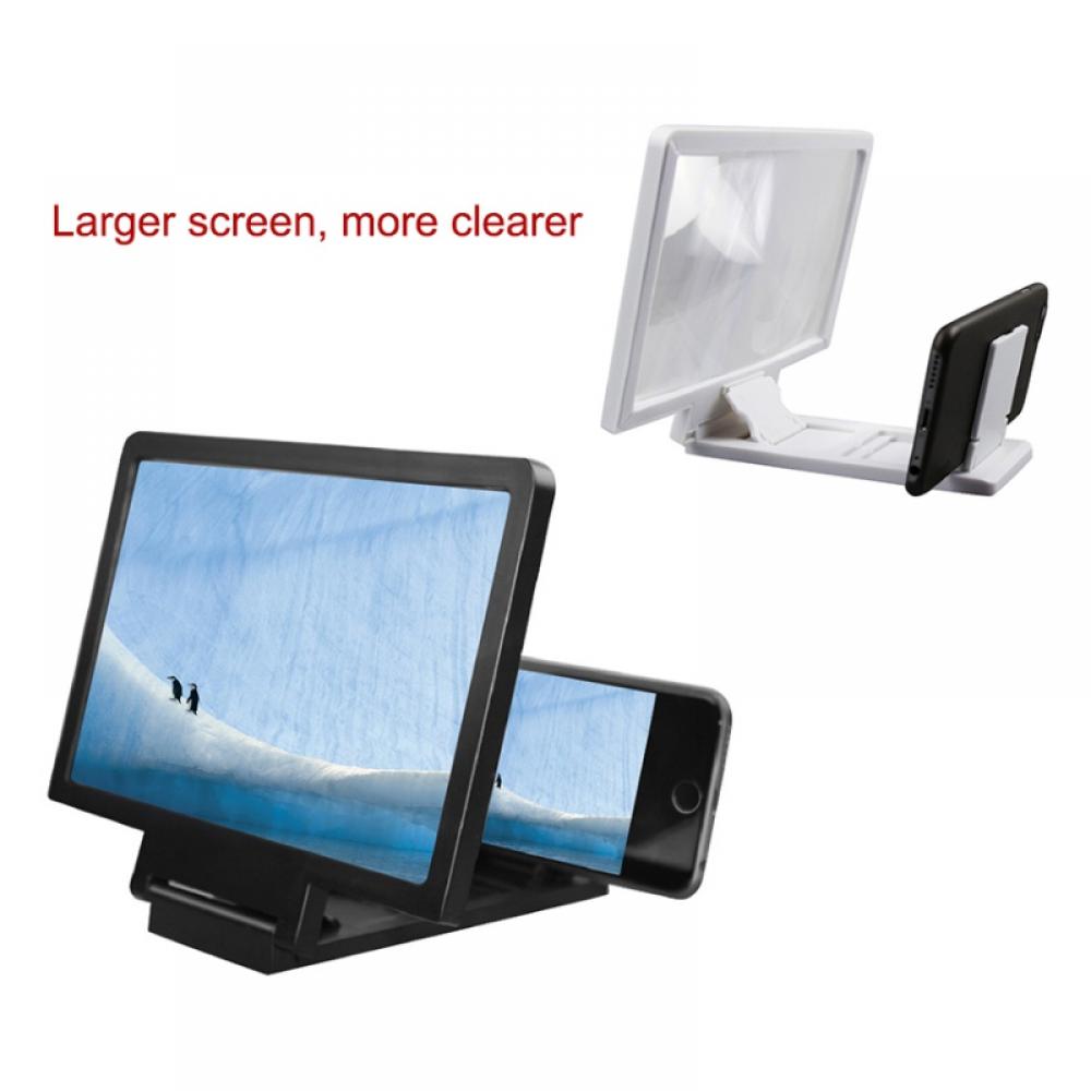 Screen Magnifier Cell Phone 3D HD Movie Video Amplifier with Foldable Holder Stand for iPhone X/8/8 Plus/7/7 Plus/6/6s/6 Plus/6s Plus and All other Smart Phones.A Smart Gift For Family - image 2 of 3
