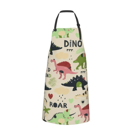 

Bingfone Cute Dinosaurs Apron Gifts For Men Women Professional Grade Chef Apron For Kitchen Bbq & Grill