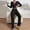 Black, variant on BRGZLK Womens Cute Long Sleeve Pajama Set Casual Floral Print Ribbed Top and Pants Sleepwear 2 Piece Pjs