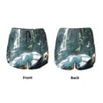 thumbnail image 5 of Lsque Turtle In Jungle Waterfall Printed Women's Running Shorts with Liner Pockets,Elastic Quick Dry Workout Athletic Gym Yoga Shorts,Womens High Waist Shorts-XX-Large, 5 of 9