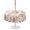 Beige, variant on Outdoor Tablecloth with Umbrella Hole for Patio/Picnic/Party/Camping, Peach Waterproof Table Cloth Round Cover Washable, Spring Floral Green Leaf Botanical Pink Fruit Rustic (Dia 54")