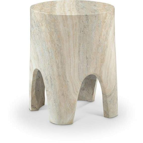Meridian Furniture Foligno Travertine Indoor/Outdoor Concrete End Table