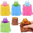 thumbnail image 1 of Paquete de 5 bolas de estrés, bola de vómito, juguete inquieto, vómito de bola de estrés, juguetes de estrés de ardilla, juguetes para aliviar el estrés emocional para niños y adultos, 1 of 5